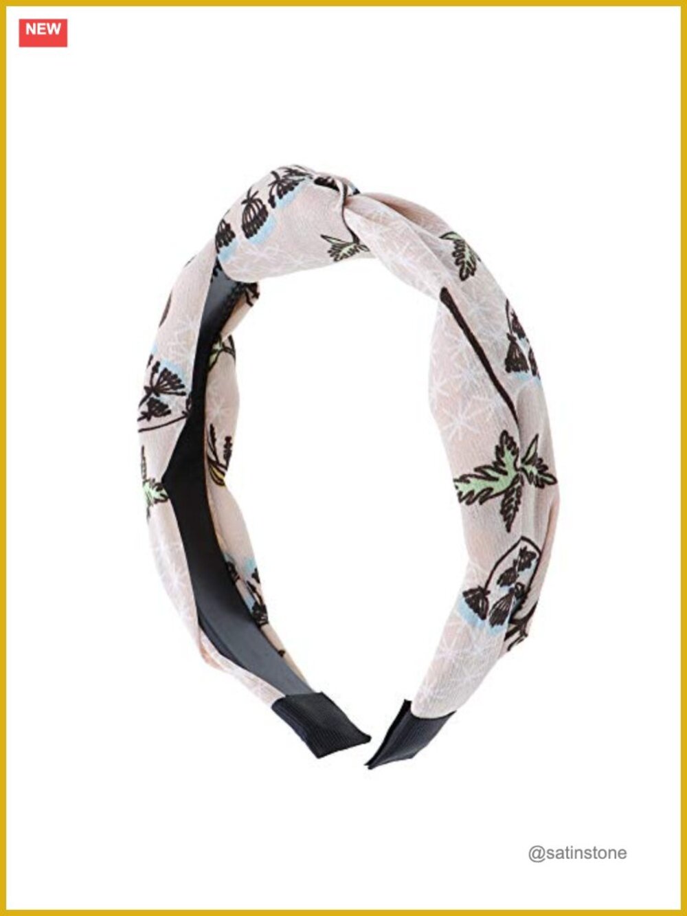 Turban Knot Headband Plastic Fabric Covered Hair Accessory